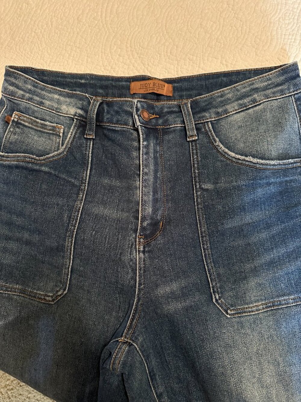 Judy Blue High Waist Crop Wide Leg Denim Jeans 15/32 - Picture 5 of 9